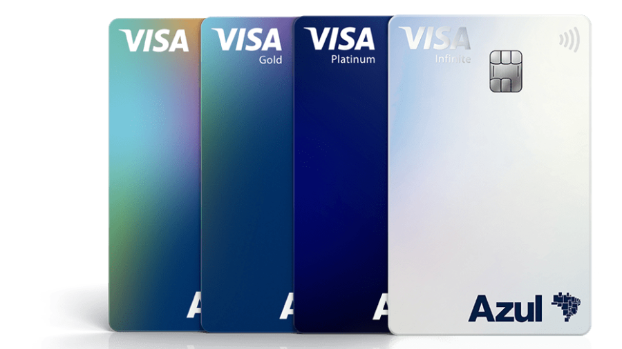 cartoes de credito da azul em parceria com o itau e a visa  v x
