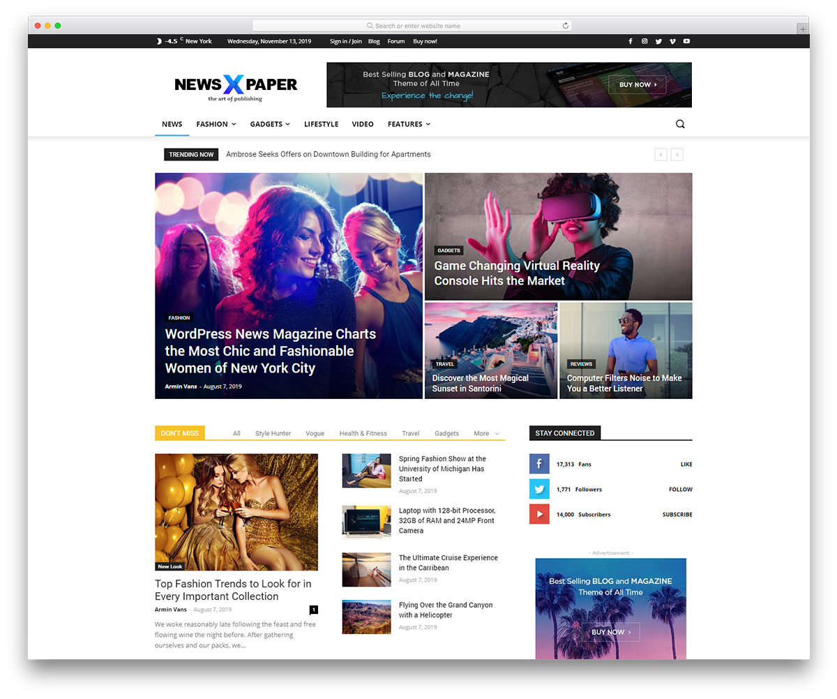 Melhores temas WordPress para sites e blogs de notícias
